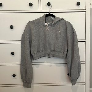 For Love & Lemons gray cropped sweatshirt